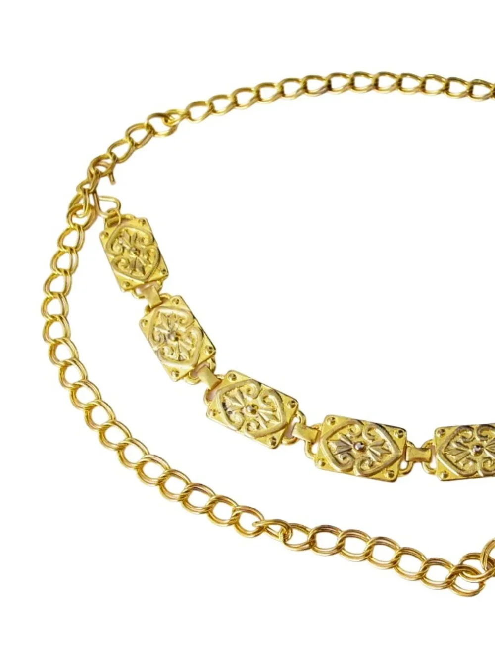 BOHEMIAN Gold-Plated Metal Chain Link Belt Women's O/S (up to 38 inches) - Picture 5 of 7